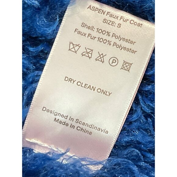 Ow Collection $550 Revolve Aspen Mountain Blue Coat Sz Small NWT Jacket - Picture 12 of 12